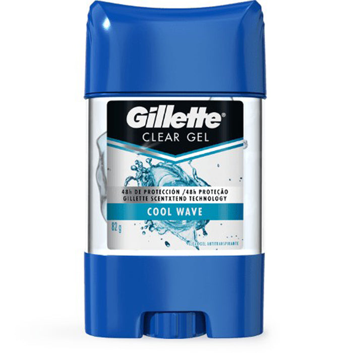 Desodorante Antitranspirante Clear Gel Gillette Cool Wave 82gr