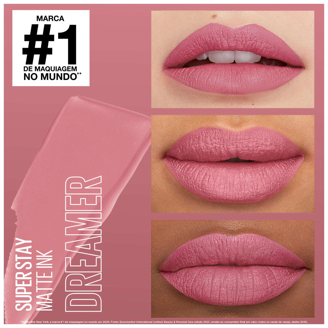 Labial Maybelline Superstay Matte Ink 10 Dreamer — Perfumería La Mundial