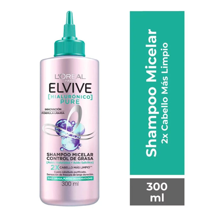 Shampoo Elvive Micelar Hialurónico Pure 300ml