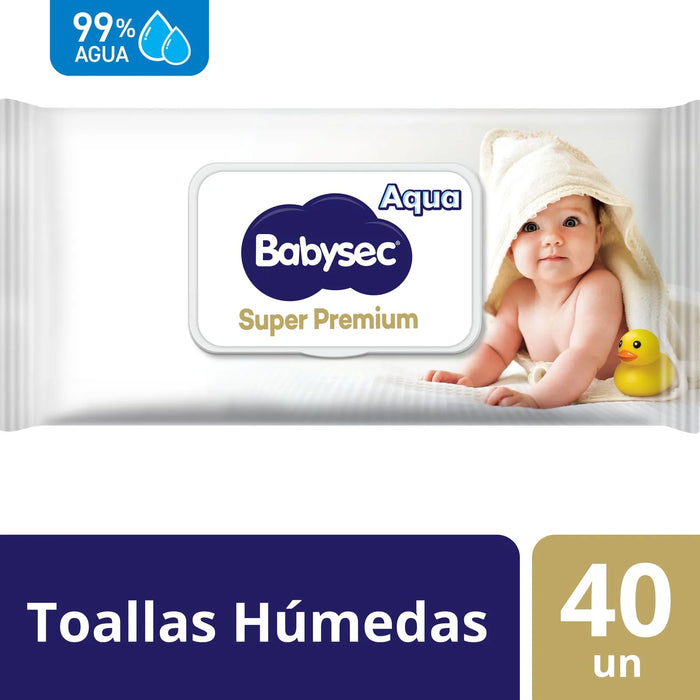 Toallitas húmedas Babysec Aqua Super Premium 40 unidades