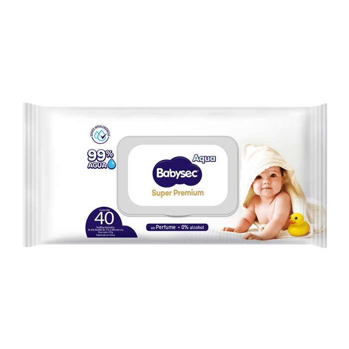 Toallitas húmedas Babysec Aqua Super Premium 40 unidades