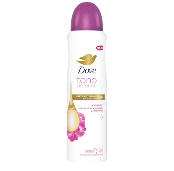 Desodorante Dove spray tono Uniforme Orquideas 150ml