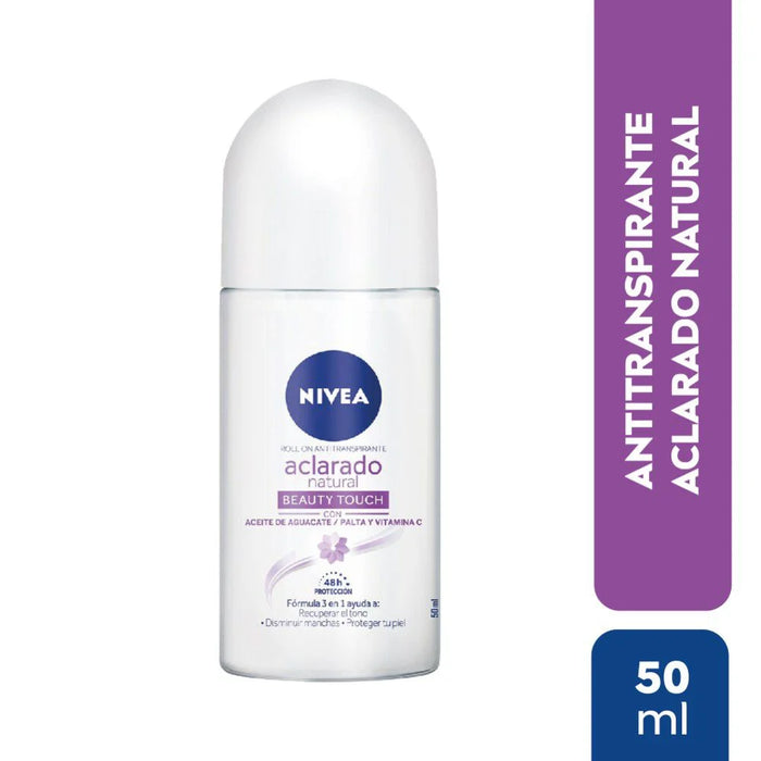Desodorante roll on Nivea Aclarado Natural Beauty Touch 50ml