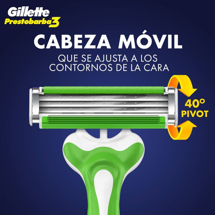 Pack x2 Maquina de Afeitar Gillette Sensitive Comfort gel