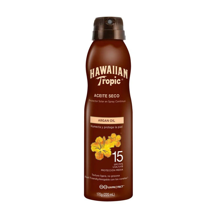 Aceite Protector Spray Hawaiian Tropic Aceite Seco Argan FPS15 220ml