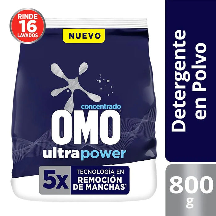 Detergente en Polvo Omo Matic Ultra Power  800g