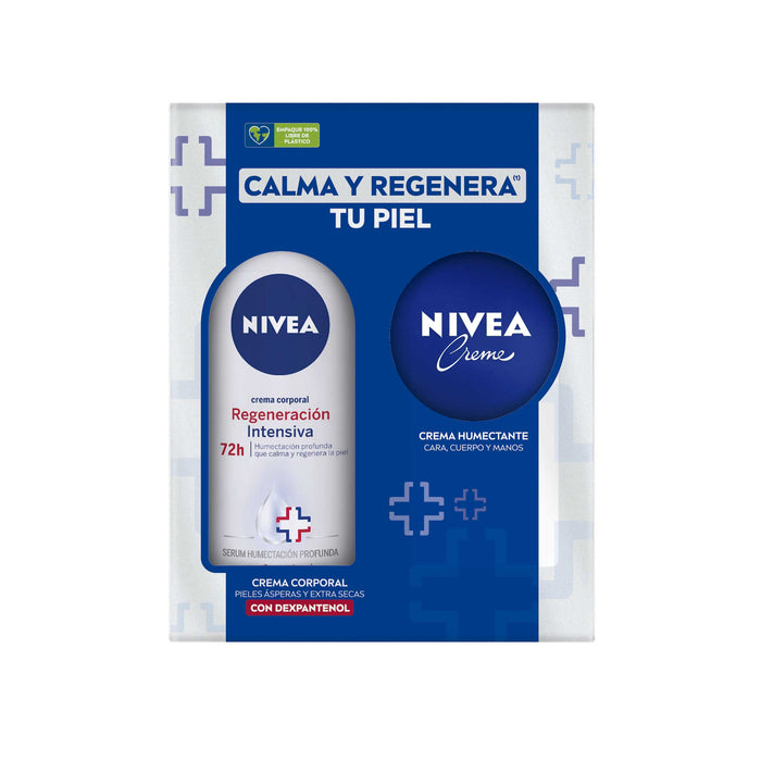 Estuche Nivea Crema corporal Regeneracion Intensiva 400ml + Crema 60ml