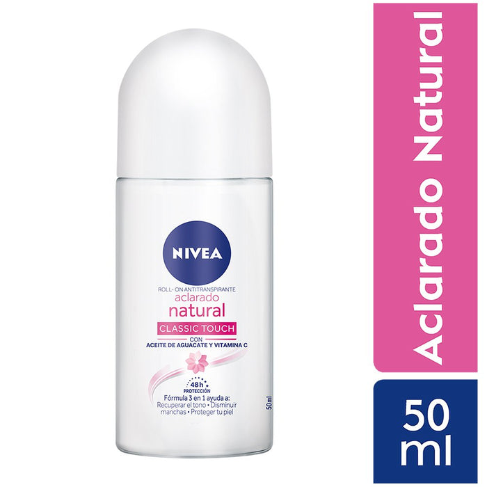 Desodorante roll on Nivea Tono Natural Classic Touch 50ml