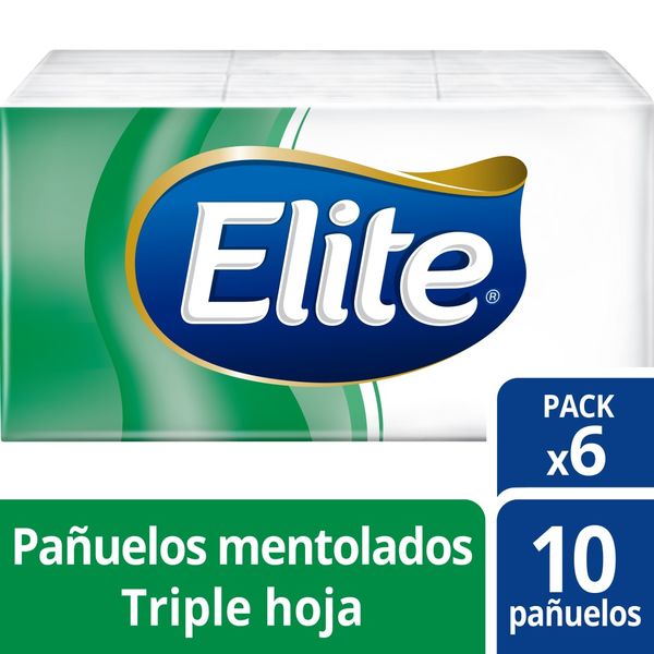 Pack x 3 Pañuelos Elite Mentol 6 paquetes