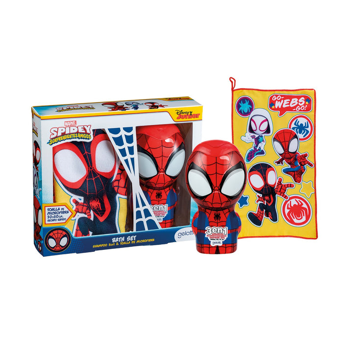 Estuche Spiderman Shampoo 2en1 + Toalla