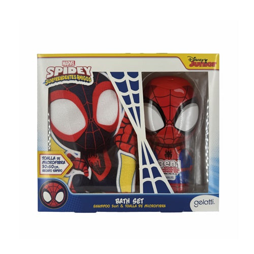 Estuche Spiderman Shampoo 2en1 + Toalla