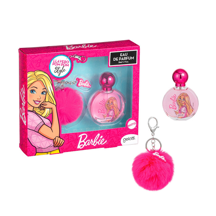 Estuche Gelatti Barbie Perfume 50ml + Llavero pom pom