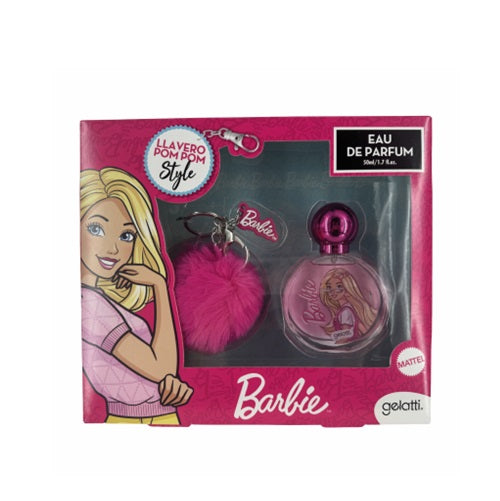 Estuche Gelatti Barbie Perfume 50ml + Llavero pom pom