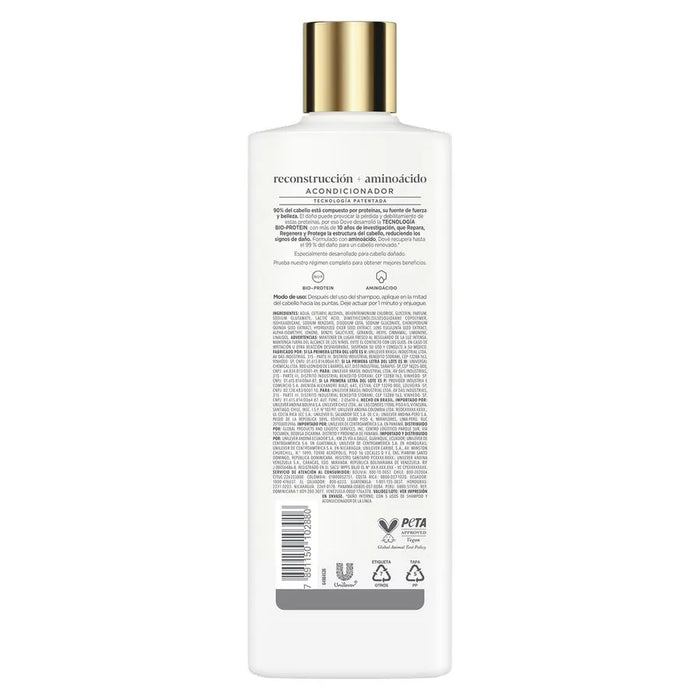 Acondicionador Dove Hidratación + hialuronico Vit 370 ml