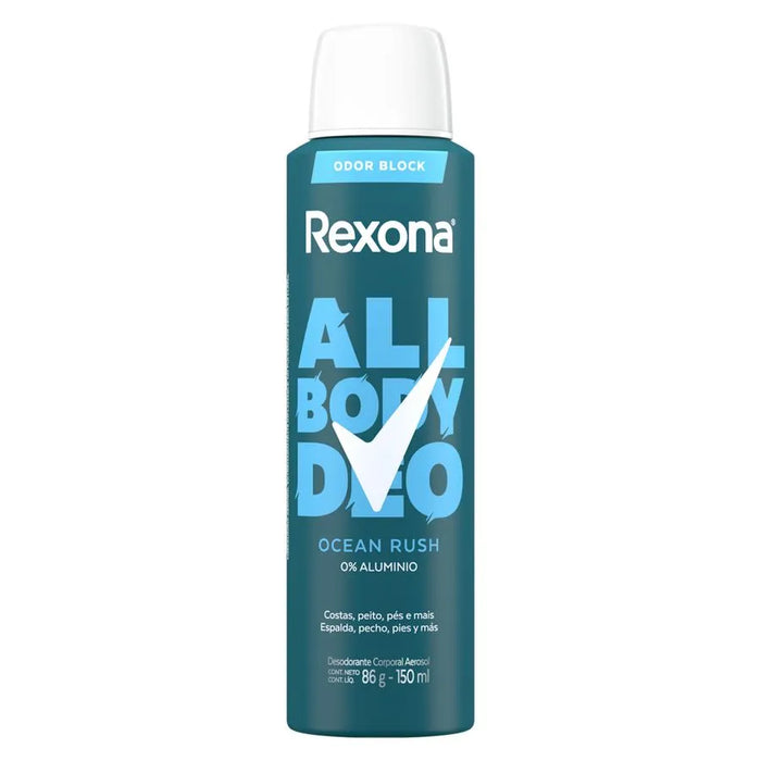 Desodorante spray Rexona ALL BODY ocean Rush 150ML
