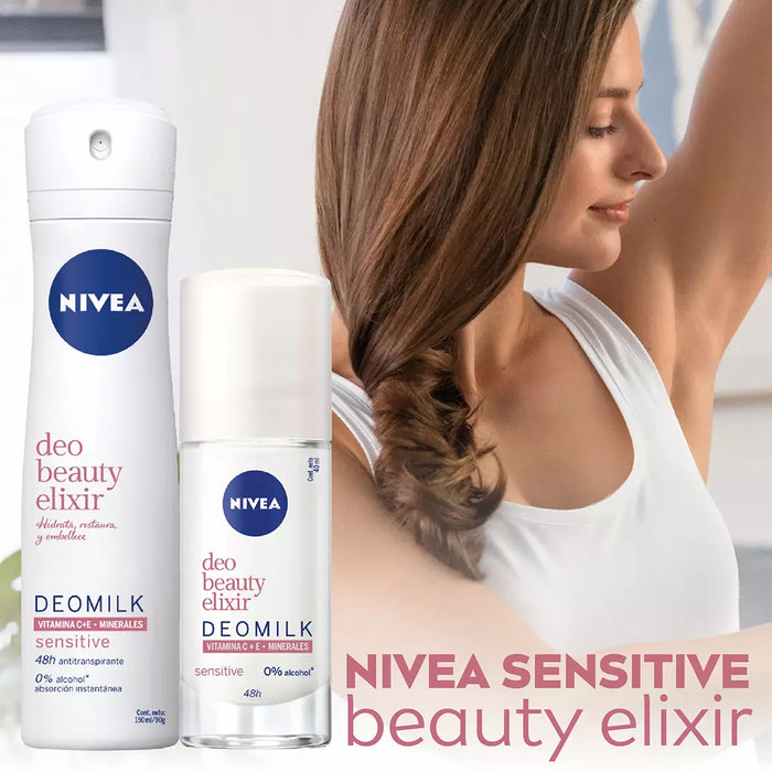 Desodorante spray Nivea Beauty Elixir Sensitive Mujer 150ml