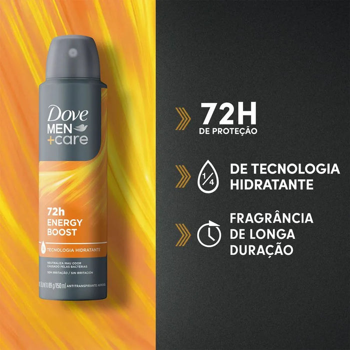 Desodorante Spray Dove men Energy Boost 72H 150ml