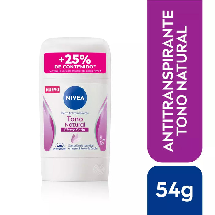 Desodorante barra Nivea Tono Natural Efecto Satin 54gr