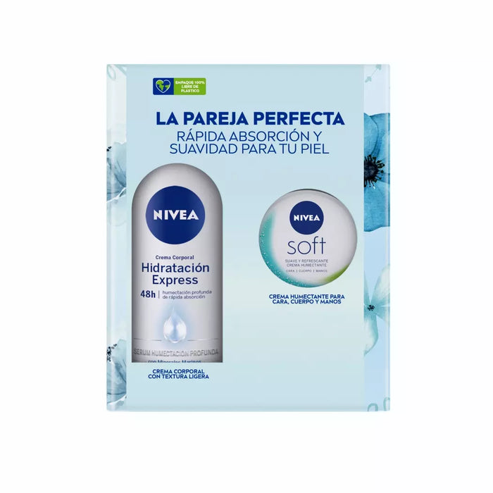 Estuche Nivea crema hidratacion express 250ml + Soft 100ml