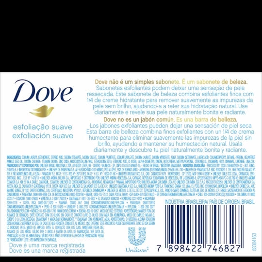 Jabón barra Dove Exfoliación Suave 90gr