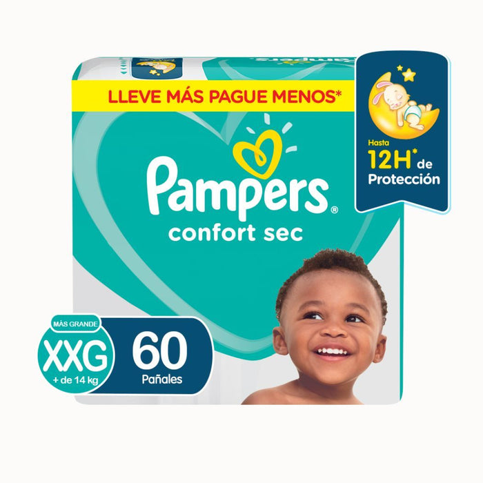 Pañales Pampers Confort Sec XXG 60 unds