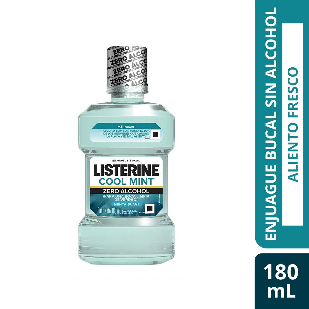 Enjuague Bucal LISTERINE Cool Mint Zero Alcohol 180 ml — Perfumería La