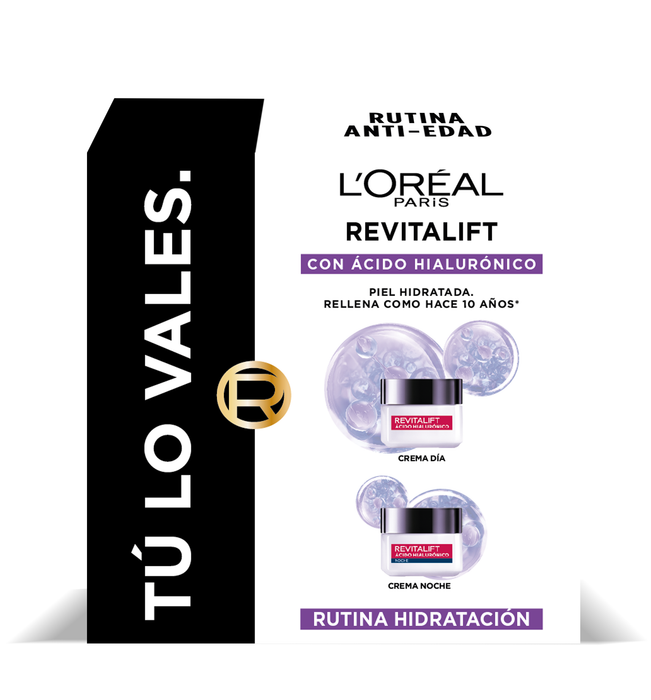 Estuche Crema facial Revitalift con ácido hialurónico Día + Noche 50ml