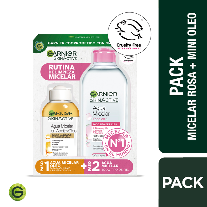 Set Garnier Agua Micelar todo en uno 400ml + Agua bifasica 100ml