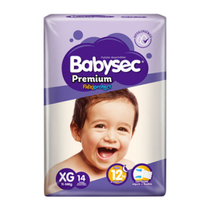 Pañales Babysec Premium XG 14 unds
