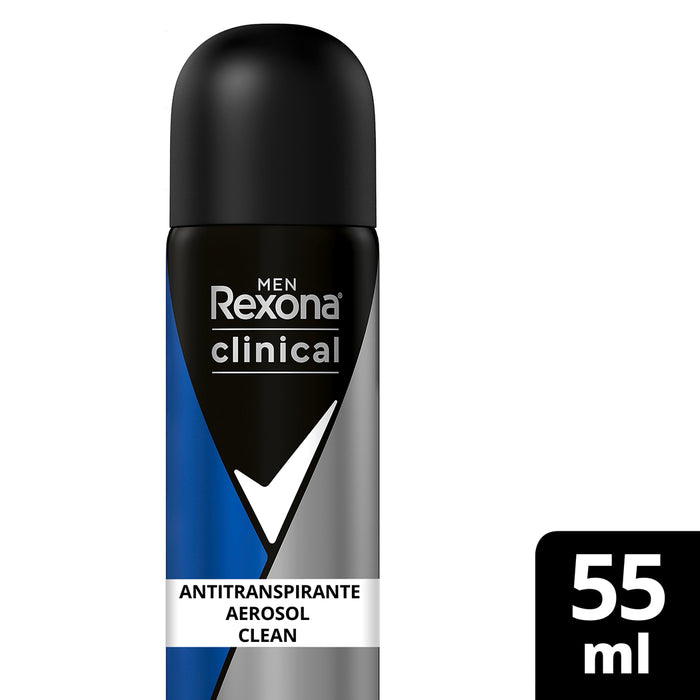 Desodorante barra Rexona Clinical Men Clean 55 mL