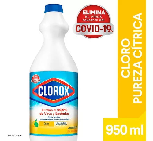 Cloro Liquido Clorox Pureza Citrica 950g
