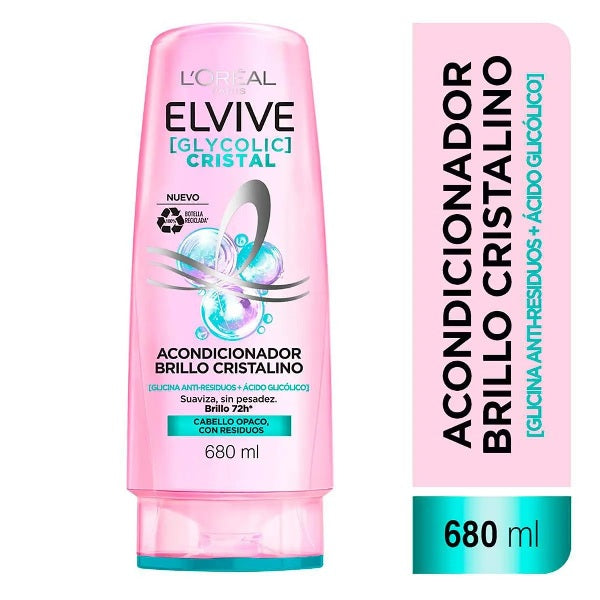 Acondicionador Elvive Brillo Cristal 680ml