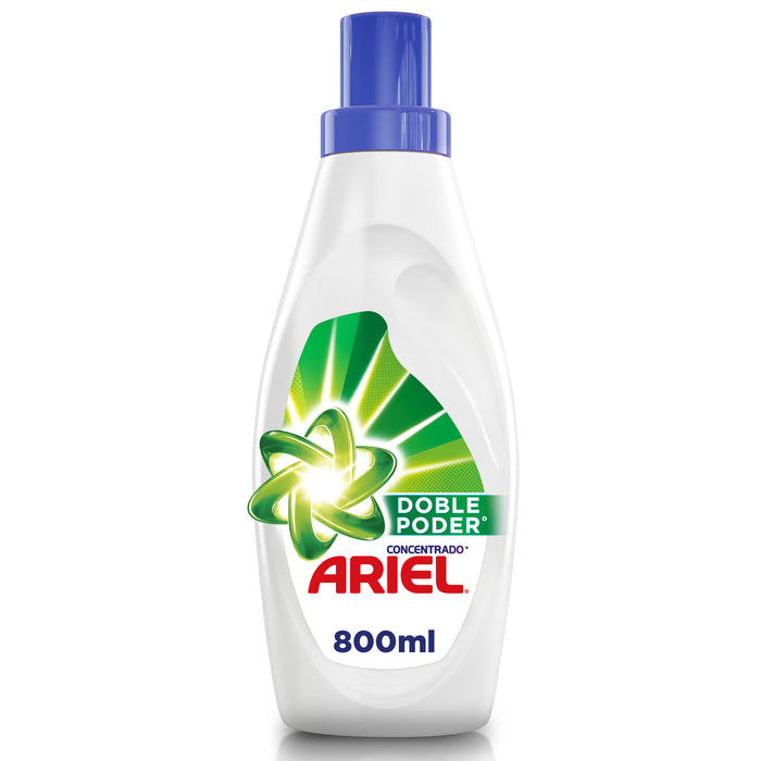 Detergente Ariel Doble Poder Concentrado 800ml — Perfumería La Mundial