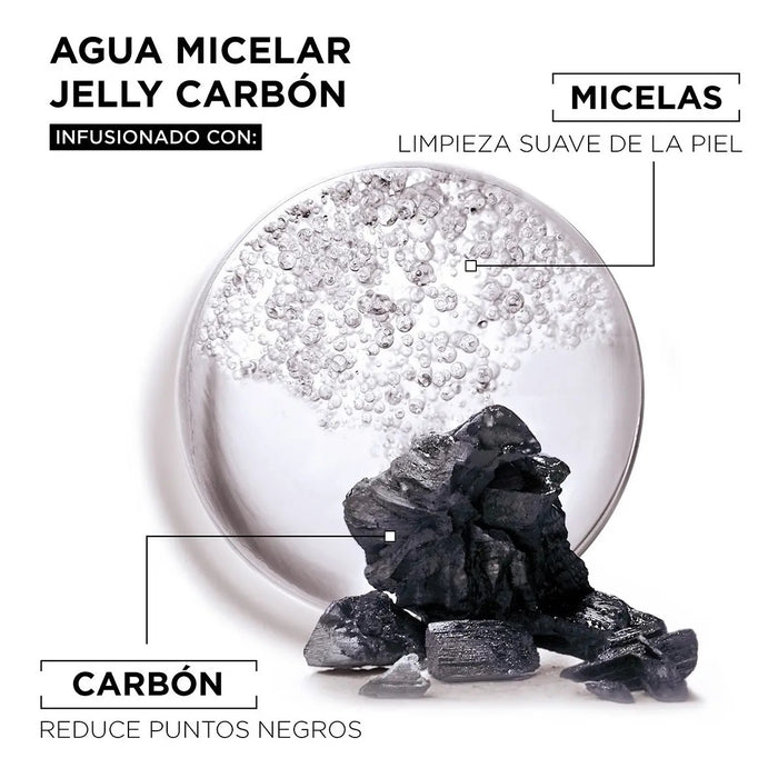 Agua Micelar Garnier Jelly Purificante Carbón 400 ml
