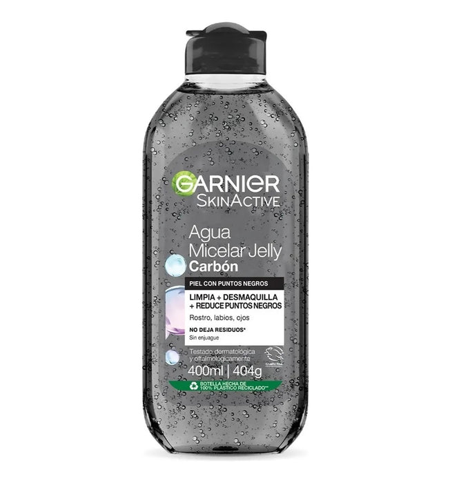Agua Micelar Garnier Jelly Purificante Carbón 400 ml