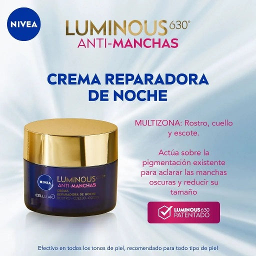 Crema de noche Nivea Cellular Luminous 630 anti manchas 50ml