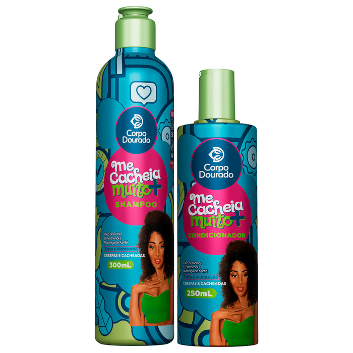 Shampoo y acondicionador Rizos Poderosos 300ml+250ml Corpo Dourado