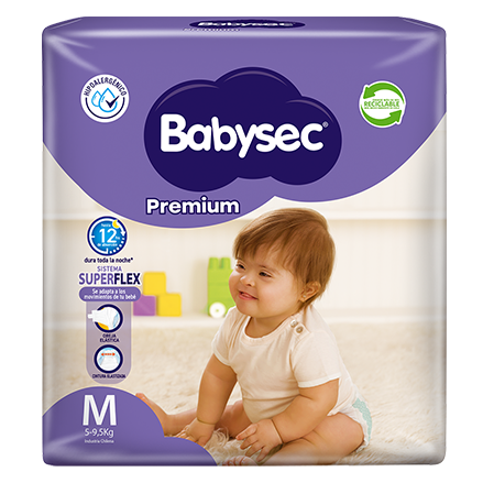 Pañales Babysec Premium M 20 unds