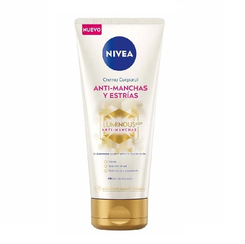 Crema Nivea Luminous 630 corporal Anti manchas y estrias 200ml