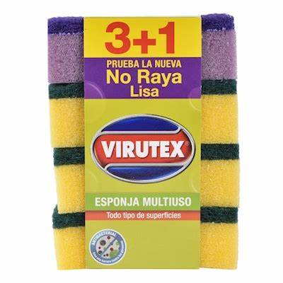 Set Esponjas Virutex 3 Clasica+1 No Raya