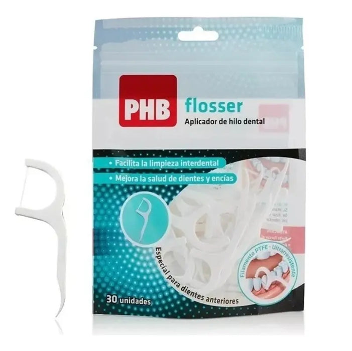 Aplicador Hilo Dental Phb Flosser 30 Unidades