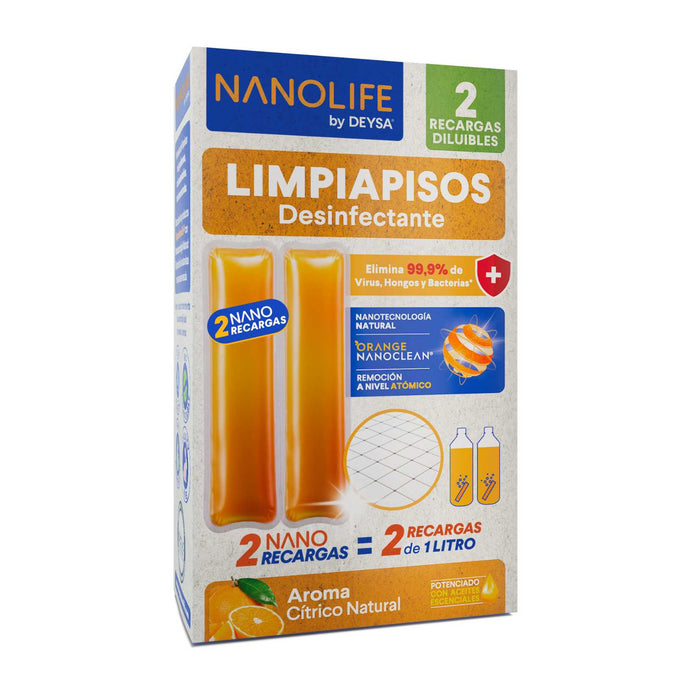 Recarga Limpia Piso Deysa Nanolife Citrico 2 diluibles para 2 litro