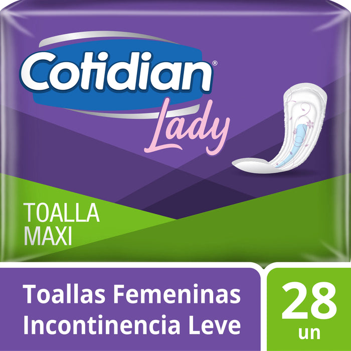 Toallas Higiénicas Cotidian Lady Maxi 28 unds