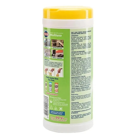 Toallitas Desinfectantes Frasco Virutex Limón 35 unids
