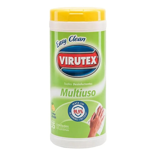 Toallitas Desinfectantes Frasco Virutex Limón 35 unids