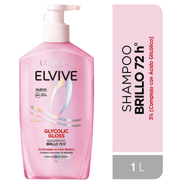 Shampoo Elvive Glycolic Gloss 1 Litro con valvula