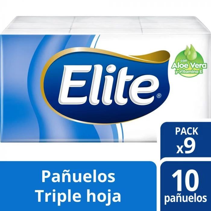 Pañuelos Elite con Aloe Vera 9 paquetes
