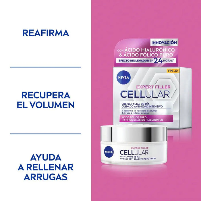 Crema facial Nivea Cellular Ácido Hialuronico & Fólico 50ml Dia