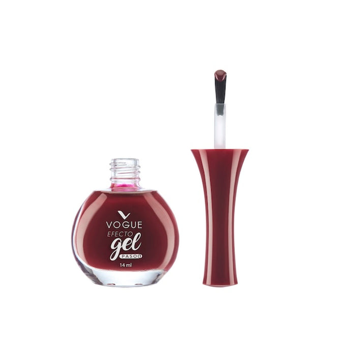 Esmaltes Vogue Efecto Gel Avellana 14ml (Burdeo)