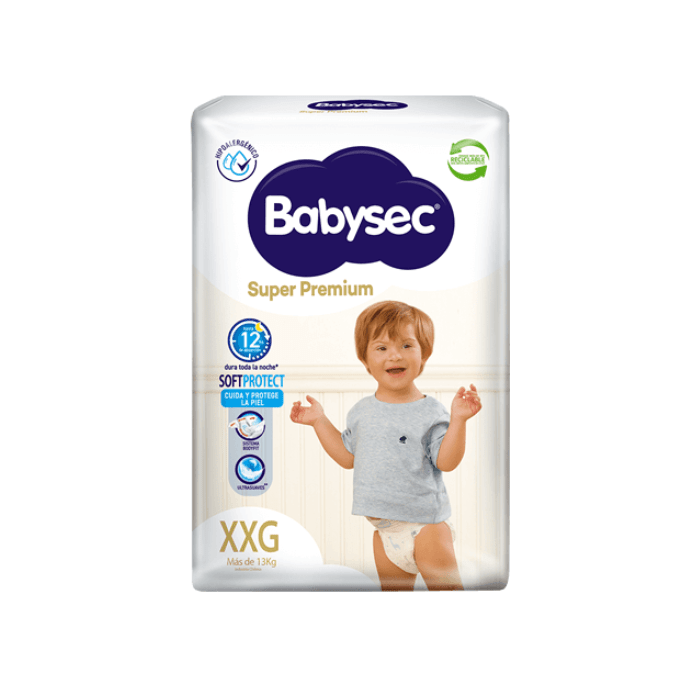 Pañales Babysec Confort Care Super Premium XXG 14 unds